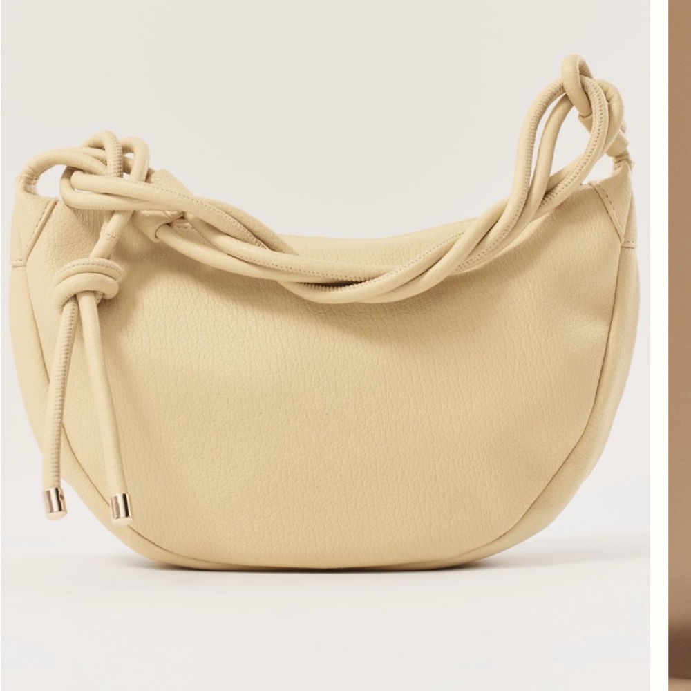 Anthropologie Cream Shoulder Sling Bag